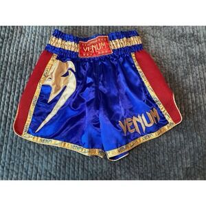 Venum Muay Thai Shorts Red Blue Gold Unisex Size Medium MMA Shorts